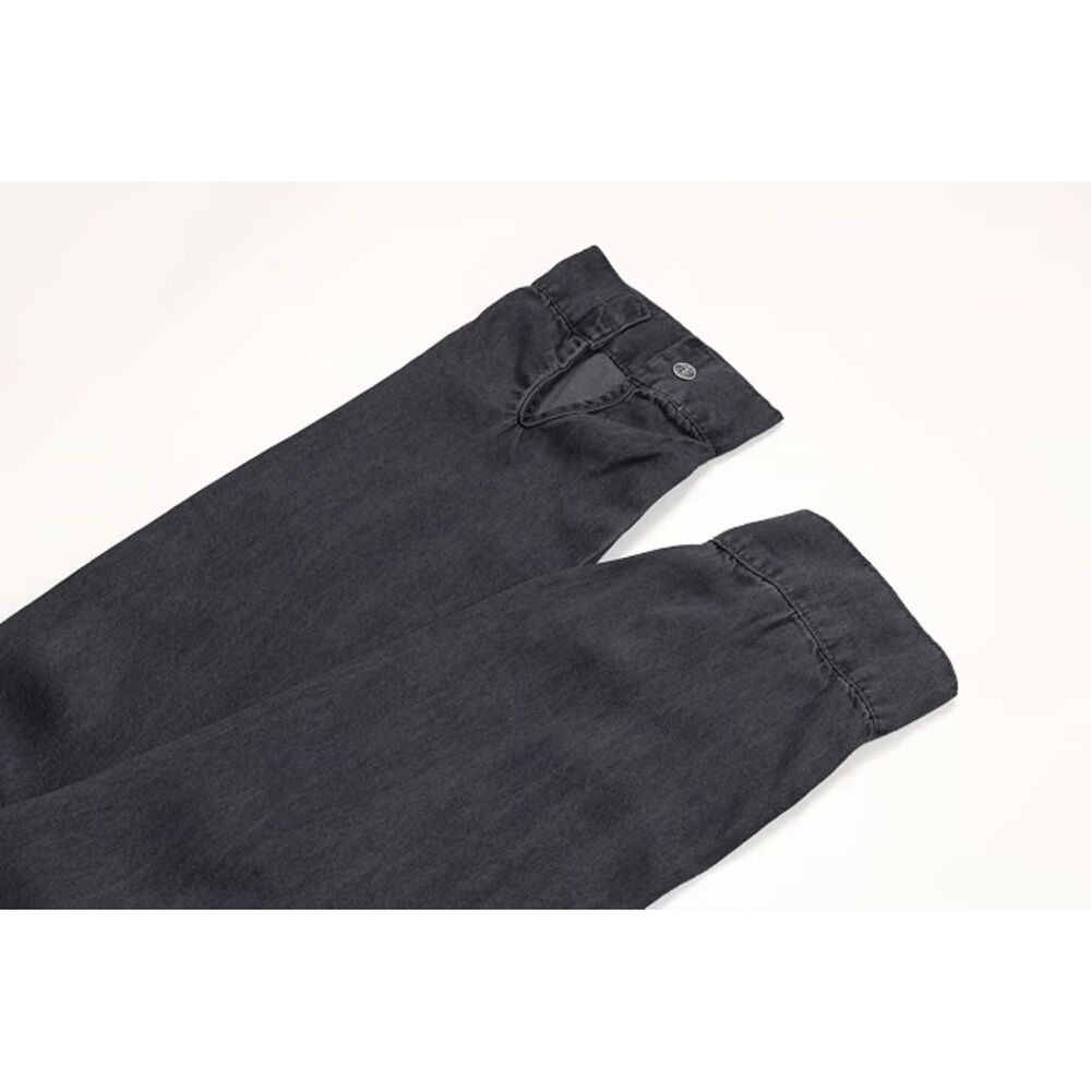 Boho Westen Core Black Grey Denim Shirt Dress Long Sleeve Button Down Midi Dress - Picture 5 of 8